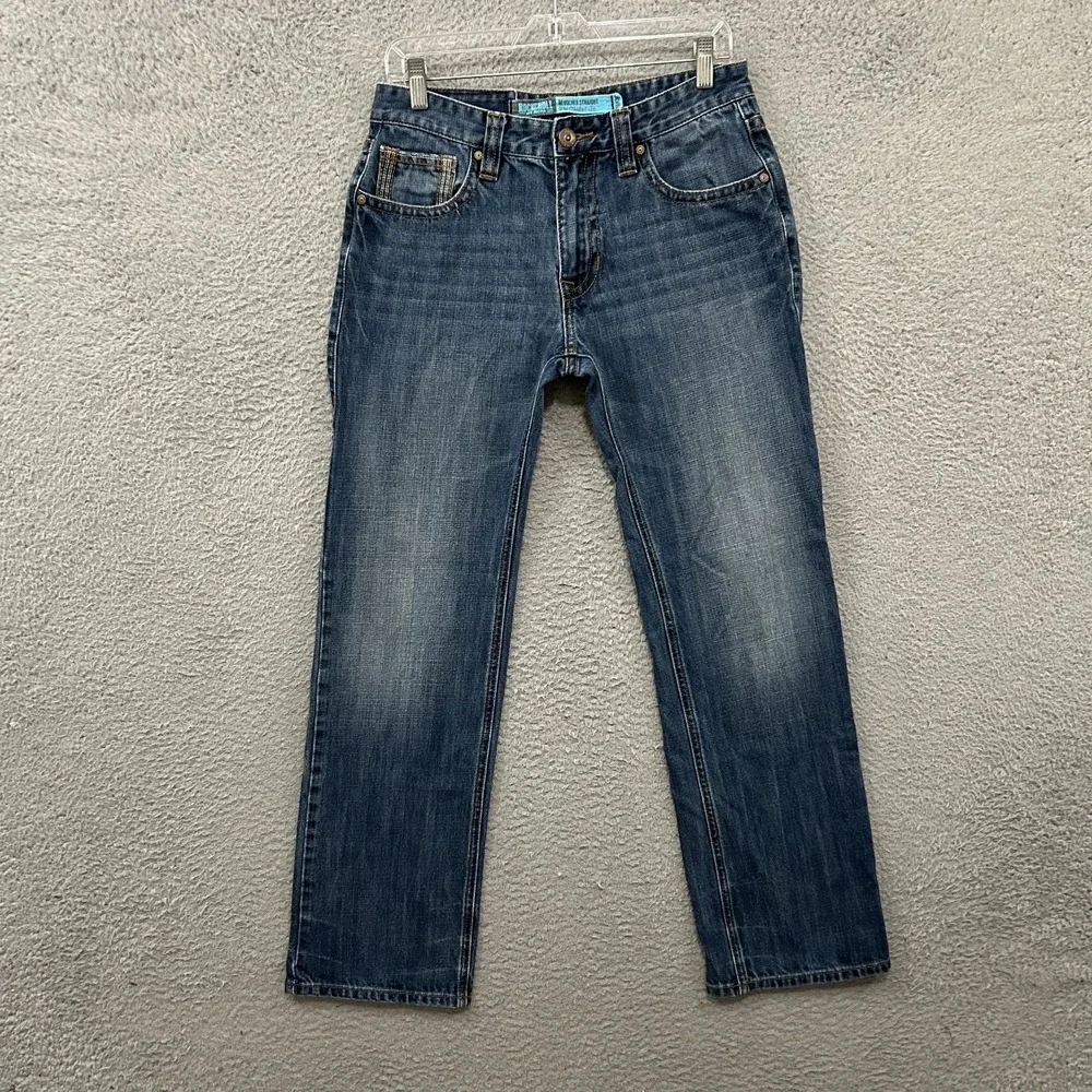 Rock & Roll Jeans Men 31x32 Blue Denim Revolver Slim Straight Medium Wash Cowboy